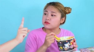 MUKBANG! TOFU FIRE NOODLES Fried Chicken CVS EATING by HIU 하이유