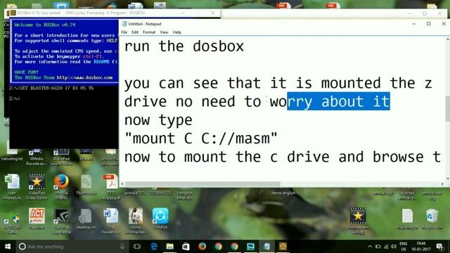 how to run masm32 in windows 10,8,8.1 and 7 (x64) смотреть онлайн