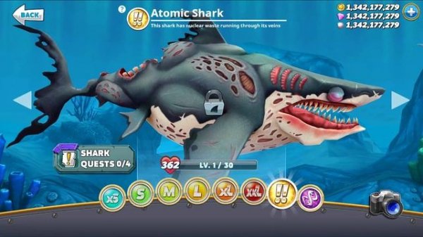 Hungry Shark World - All 36 Sharks Unlocked - Mecha Sharkjira Godzilla Unlocked Hack Gems Coins Mod