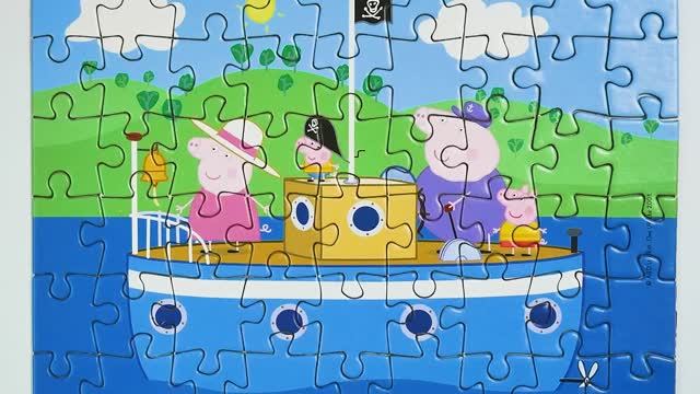 Свинка Пеппа Дедушкин Корабль - собираем пазлы для детей. Peppa Pig Puzzle | Раскрашка ТВ