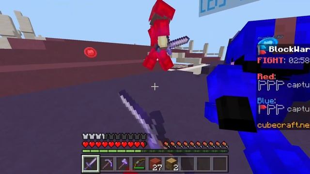 играю на сервере Cubecraft в захват флага