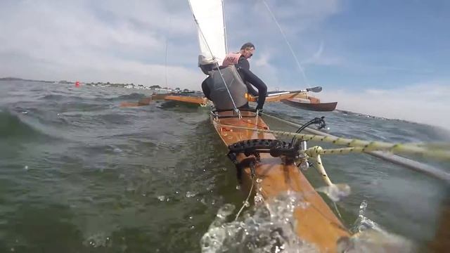 Modified CLC Sport Tandem converted with outriggers and Sailrig MK3, RS200 jib and trampolines смотреть онлайн