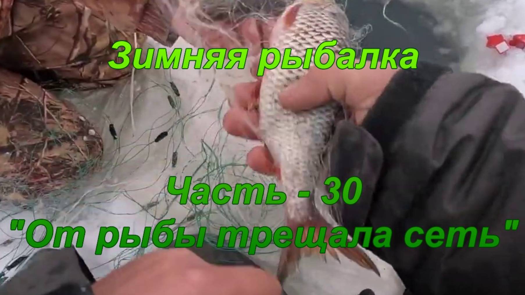 Зимняя рыбалка. Часть - 30. "От рыбы трещала сеть". смотреть онлайн
