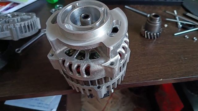 Генератор от Дэу Матиз на мотоцикл Урал, сборка генератора. смотреть онлайн