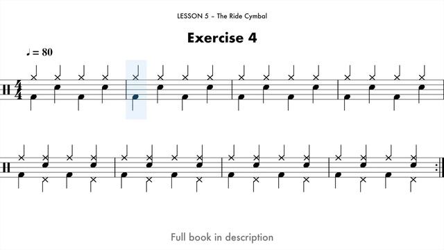Lesson 5: The Ride Cymbal | 50 Drum Lessons For Beginners смотреть онлайн