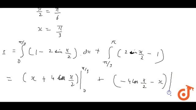 JEE MAINS 2018 The integral `int_0^pisqrt(1+4sin^2x/2-4sinx/2dx)`
equal
(1) `pi-4` (2) `(2pi... смотреть онлайн