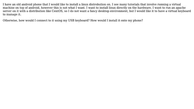 Unix & Linux: How to install a Linux distribution on an old android phone? смотреть онлайн