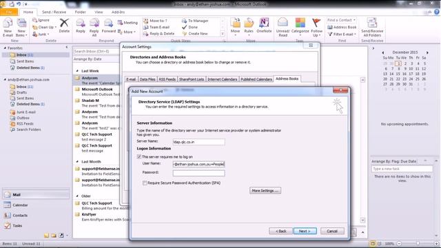 MailServe Feature Guides How to Configure MailServe LDAP with Outlook смотреть онлайн