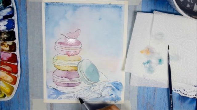 Как нарисовать макарун? смотреть онлайн