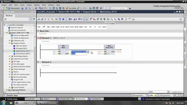 Instrucciones Matematicas Siemens TIA Portal смотреть онлайн