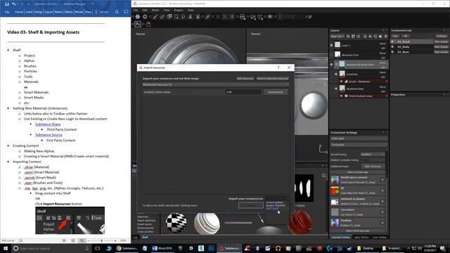 A Beginner's Guide to Substance Painter: 03 Shelf & Importing Assets смотреть онлайн