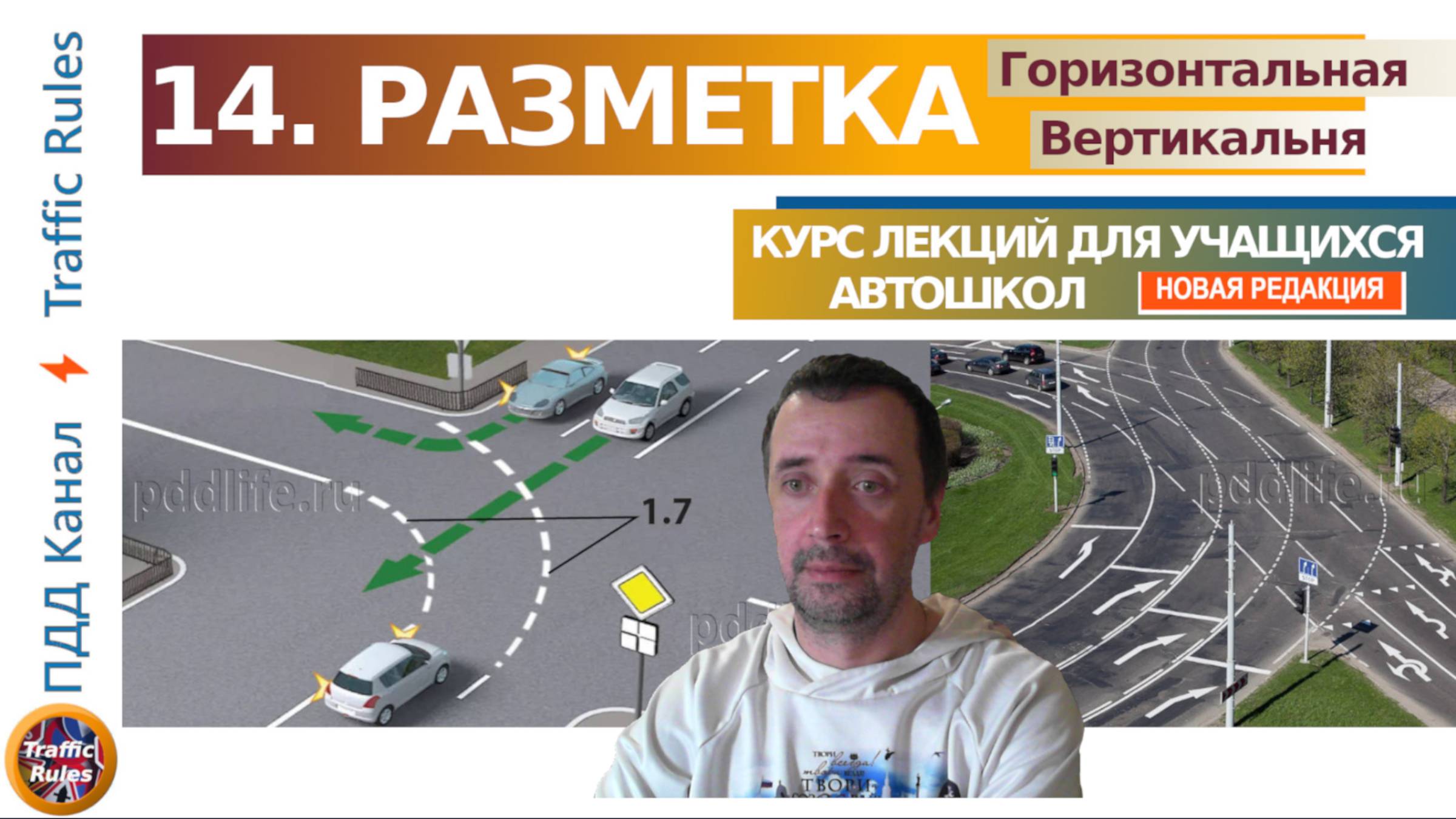 Полный курс пдд 2024 Вебинар 14 - Разметка: Горизонтальная + Вертикальная смотреть онлайн