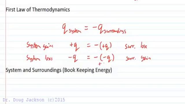 Thermodynamics and Internal Energy Change