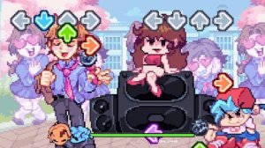 фнф смешные пико и сенпай fnf