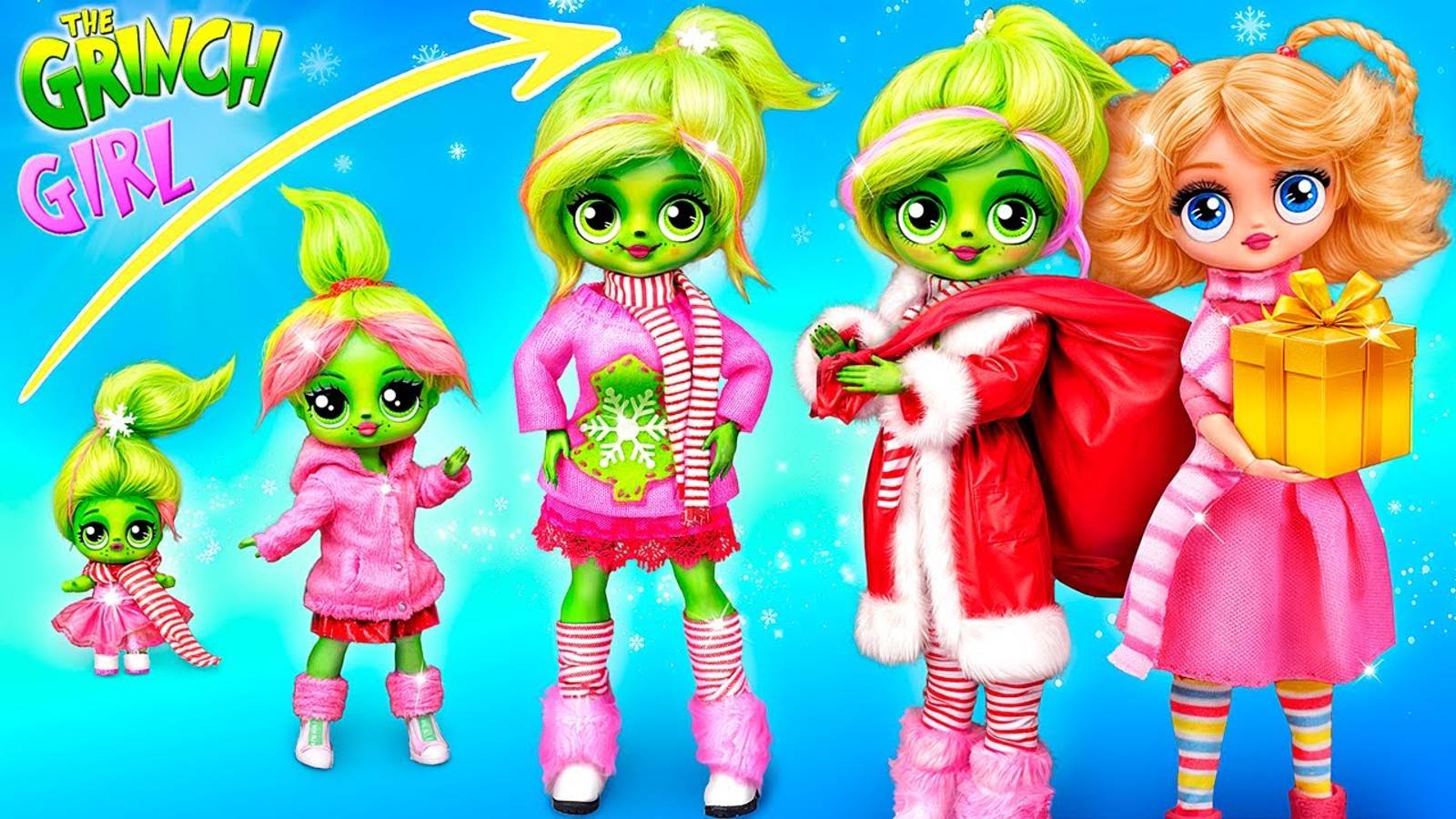 Гринчелла взрослеет! 32 Рождественские поделки для кукол смотреть онлайн