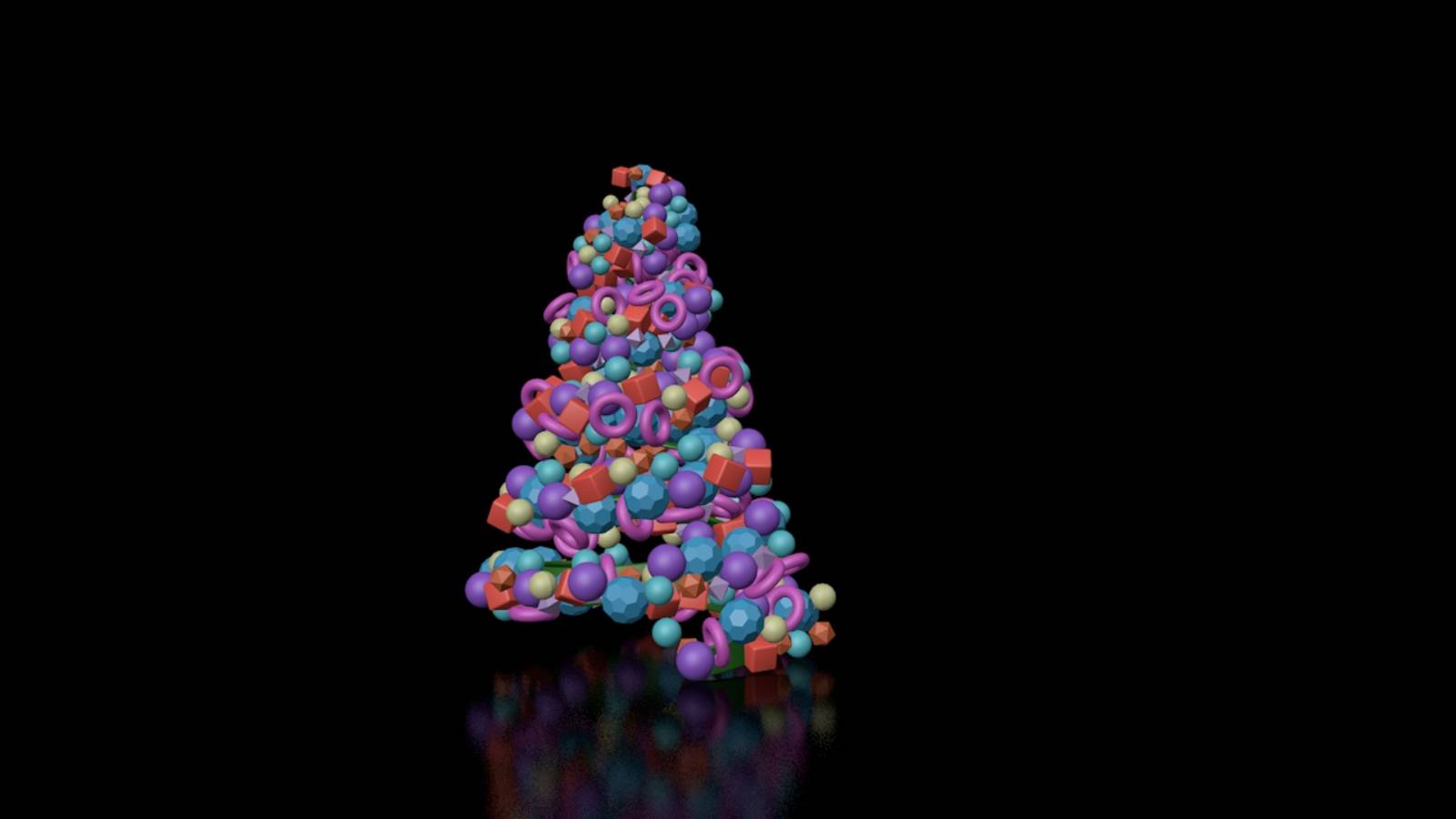 Анимированная новогодняя ёлка в Cinema 4D смотреть онлайн