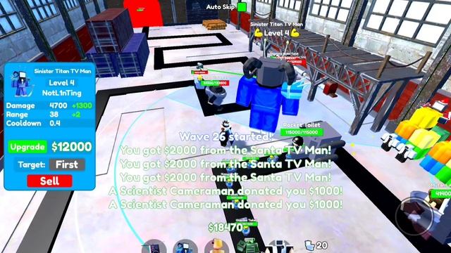 Sinister Titan TV Man VS New Toilet HQ (Toilet Tower Defense) смотреть онлайн