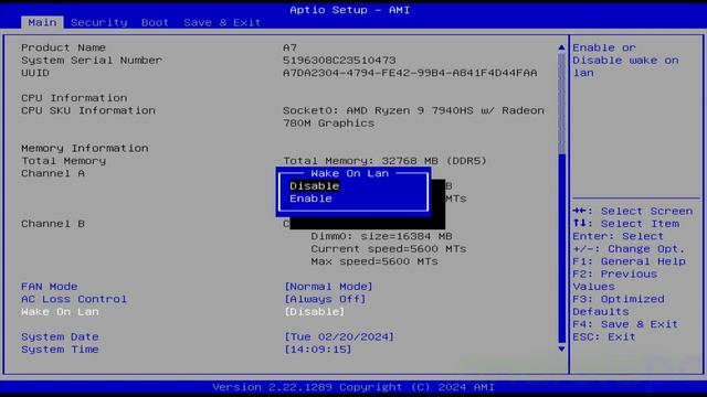 GEEKOM A7 mini PC AMD Ryzen 9 7940HS - BIOS смотреть онлайн