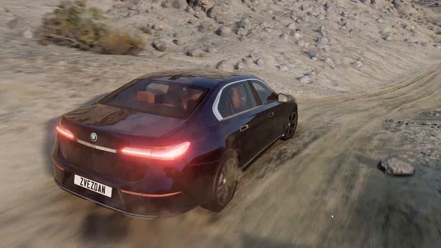 Bmw 7 Series Offroading , BeamNG.Drive, Realistic Driving, Desert, Steering Wheel Gameplay смотреть онлайн