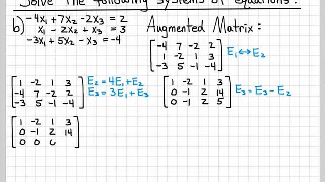 Linear Algebra Example Problems - Solving Systems of Equations (2/3) смотреть онлайн