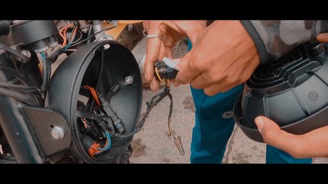 Minus Headlight for Royal Enfield classic 350 смотреть онлайн