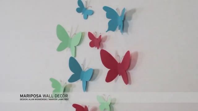 UMBRA Mariposa Wall Decor art 9 farfalle decorazione parete muro specchio casa design смотреть онлайн