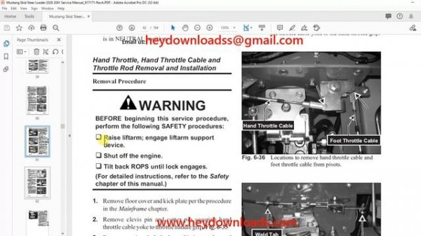 Mustang Skid Steer Loader 2026 2041 Service Manual (917171)