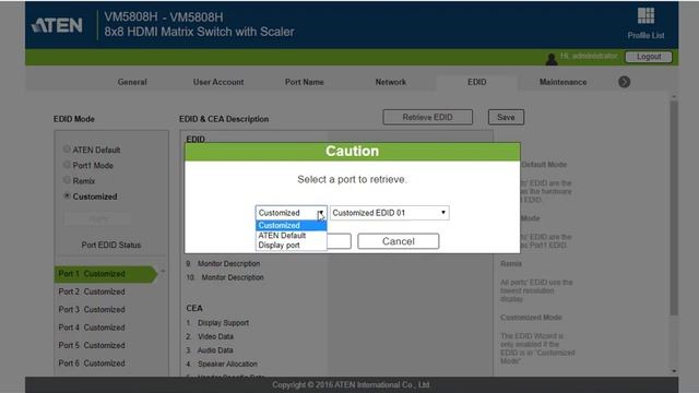 How to capture and set the customized EDID on Aten video matrix смотреть онлайн