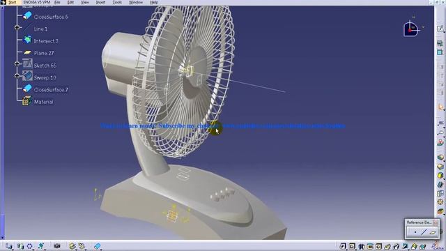 Catia V5 Tutorials|How to create a Table Fan Walkthrough|Product Design Engineering Beginner's смотреть онлайн