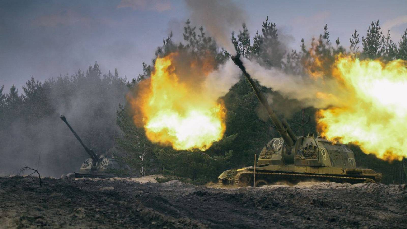 Работа САУ 2С19" Мста-С" ВС РФ в СВО (2022 г.) смотреть онлайн