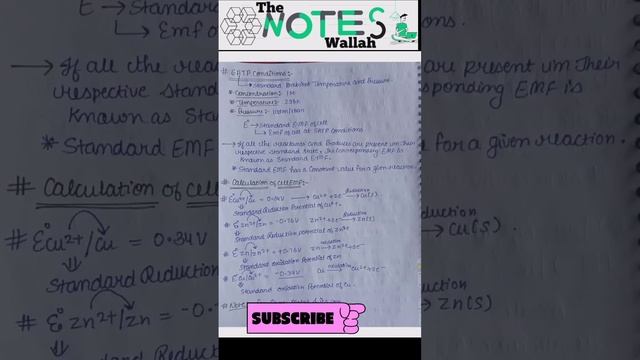 Electrochemistry Class 12 Chemistry Physics Wallah @thenoteswallah