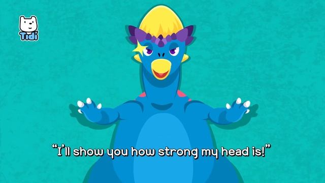 [ES, PT Sub] Boom Boom Head-butting Dino Song ♪ | Nursery Rhymes | Animal Songs★TidiKids