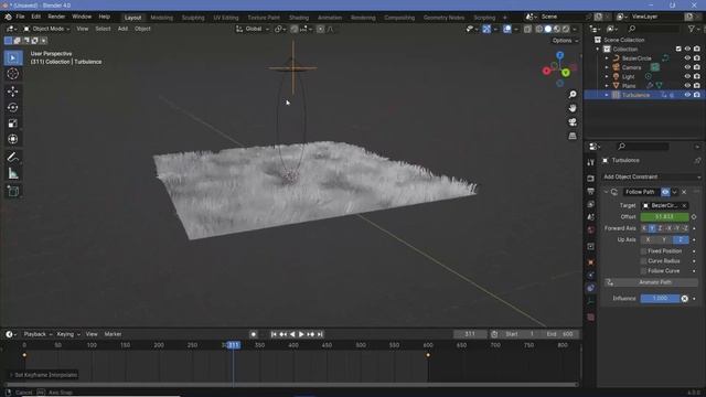 Abstract Fuzzy Neon Grass Loop - Blender Tutorial