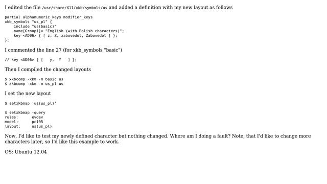 Unix & Linux: Changing one character in keyboard layout (2 Solutions!!) смотреть онлайн