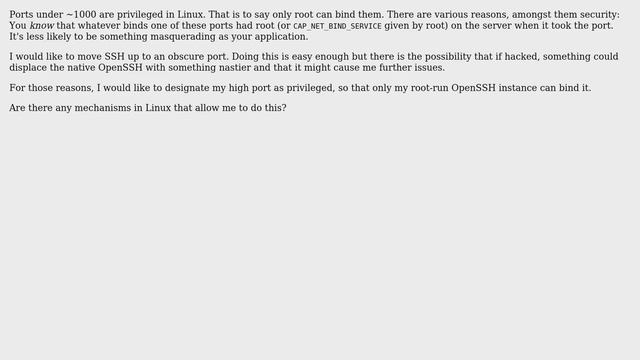 Unix & Linux: Can I add to Linux's privileged ports? смотреть онлайн