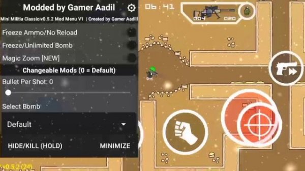 Mini Militia Classic Hack Mod Menu V.0.5.2