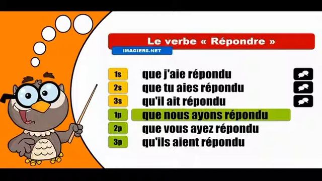 Изучение французского языка сопряжения # Répondre # Subjonctif Passé смотреть онлайн