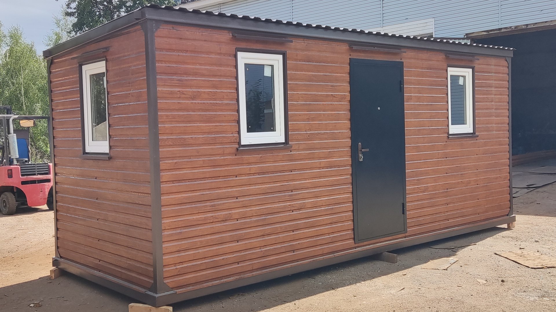 Дачный домик блок контейнер вагончик металлический бытовка с вагонкой утепление 50мм 6 метровая смотреть онлайн