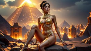 Футуристическая египетская женщина  Luxor Prime  Ретрофутуристическое искусство ИИ  Короткометражный