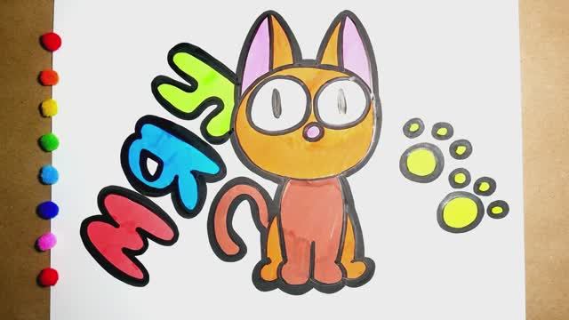 Как нарисовать кошку просто - How to Draw Cat step by step смотреть онлайн