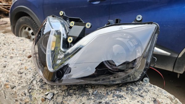 Установка линз Honda CBR 600 f4i