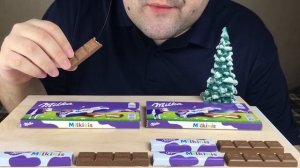 ASMR MILKA CHOCOLATE MINI BARS (Relaxing Eating Sounds) Mukbang *NO TALKING*
