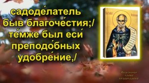Кондак Преподобному Савве Освященному аудио молитва с текстом и иконами 18 декабря
