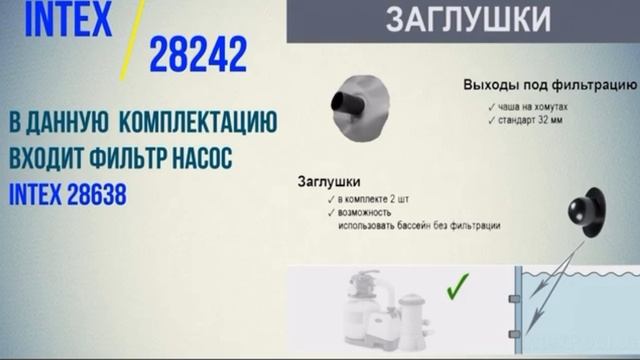 Intex 28242 Каркасный бассейн Metal Frame 457х122см, 16805л, фил.-насос 3785л/ч, лестница, тент, под смотреть онлайн