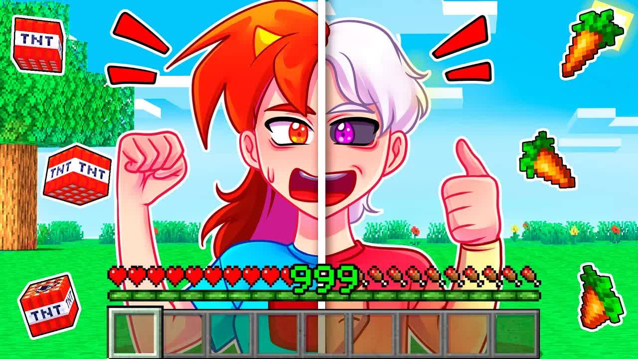 😨 Майнкрафт но У НАС ОДНО ТЕЛО НА ДВОИХ с ДЕВУШКОЙ! смотреть онлайн