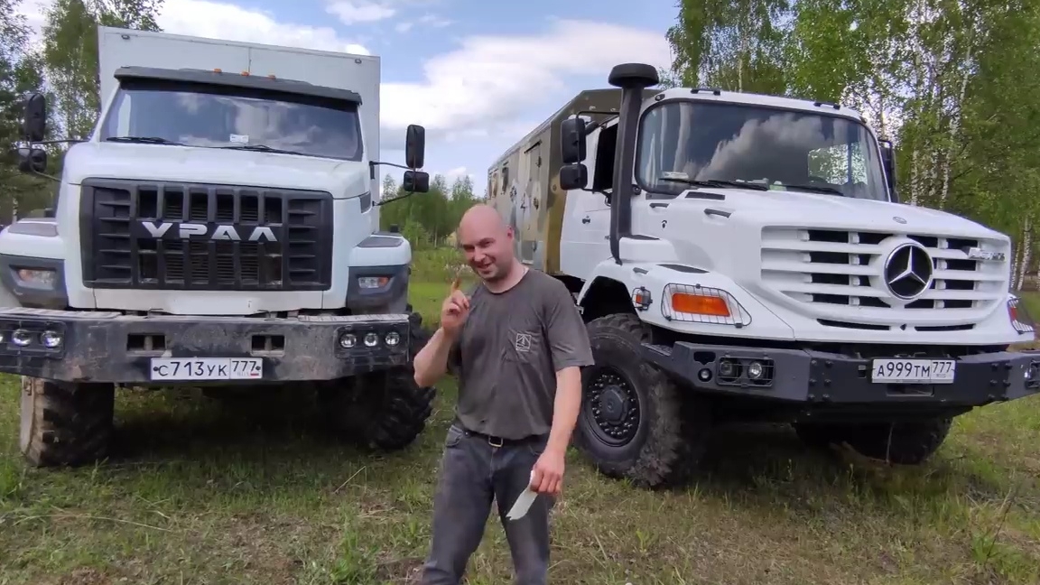 Урал Некст 4×4 VS Мерседес цетрос 4×4. смотреть онлайн