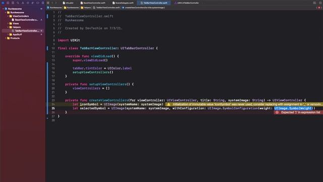 Run Awesome App (mini Strava clone) with Swift, iOS, Realm and UIKit: 03/15 TabBarController Setup смотреть онлайн