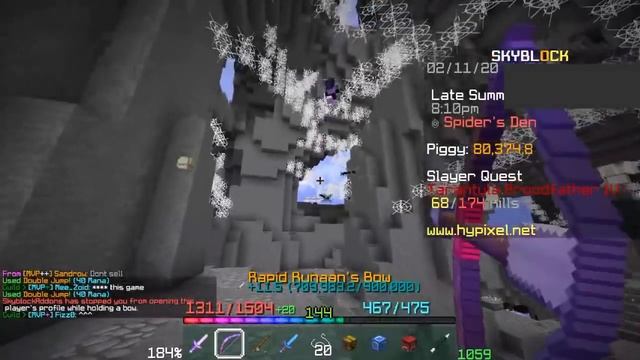 Solo Hypixel SkyBlock [101] Getting a Tarantula Talisman at 20k spider exp LMAO смотреть онлайн