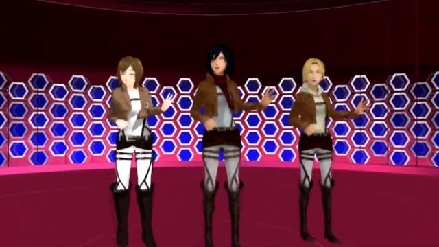 (MMD) (AOT) Annie Mikasa Alex (Tucked) (Remake) смотреть онлайн