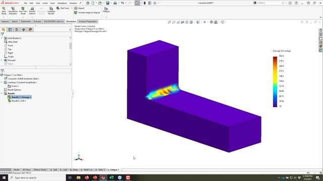 SOLIDWORKS Fatigue for Simulation Standard смотреть онлайн